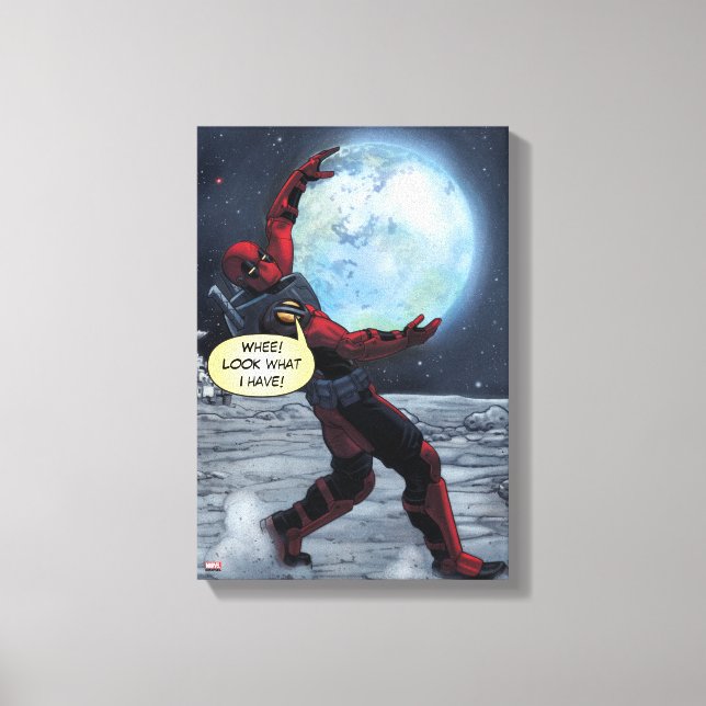 Deadpool Holding The Earth Canvas Print (Front)
