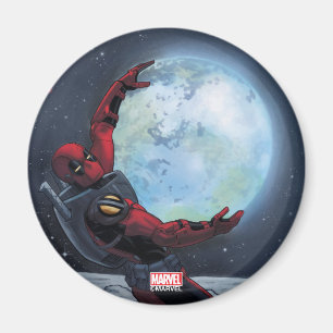 Deadpool Holding The Earth Magnet