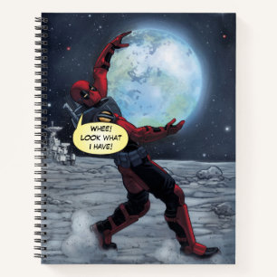 Deadpool Holding The Earth Notebook