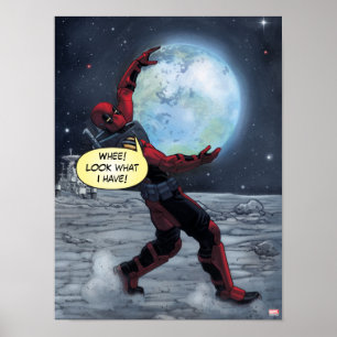 Deadpool Holding The Earth Poster