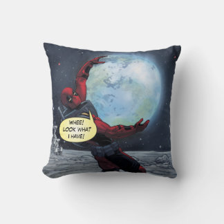 Deadpool Holding The Earth Throw Pillow