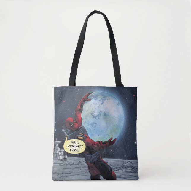 Deadpool Holding The Earth Tote Bag (Front)