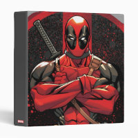 Deadpool in Paint Splatter Logo Binder