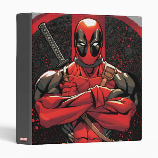 Deadpool in Paint Splatter Logo Binder