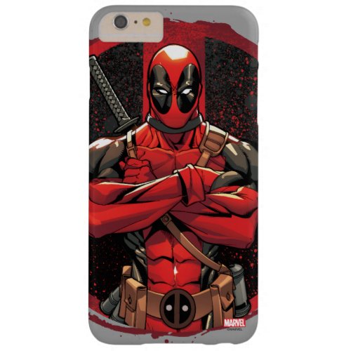 Deadpool in Paint Splatter Logo Barely There iPhone 6 Plus Case