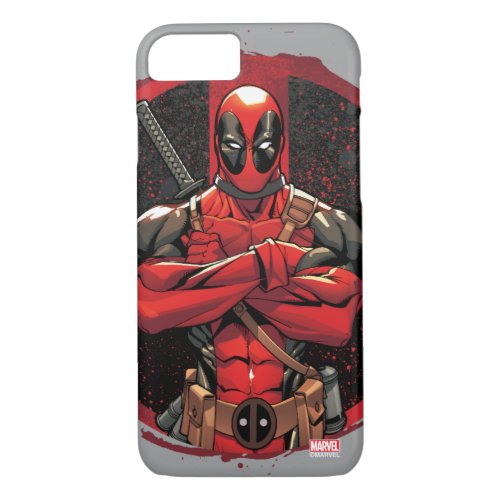 Deadpool in Paint Splatter Logo iPhone 87 Case