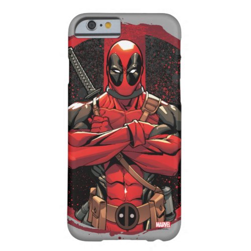 Deadpool in Paint Splatter Logo Barely There iPhone 6 Case