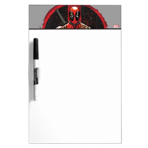 Deadpool in Paint Splatter Logo Dry_Erase Board