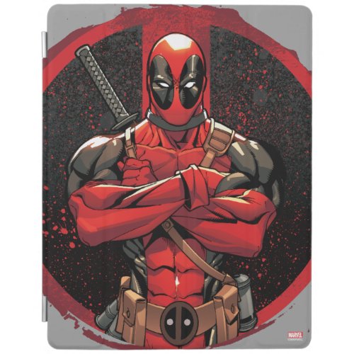 Deadpool in Paint Splatter Logo iPad Smart Cover