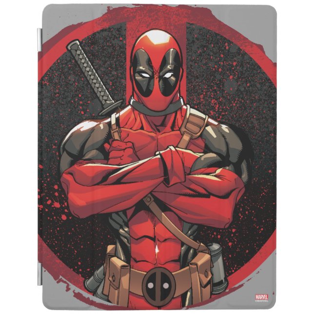 Deadpool in Paint Splatter Logo iPad Smart Cover (Front)