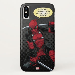 Deadpool Kneeling With Swords iPhone X Case