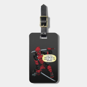Deadpool Kneeling With Swords Luggage Tag