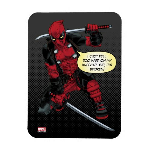 Deadpool Kneeling With Swords Magnet