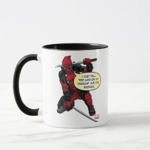 Deadpool Kneeling With Swords Mug
