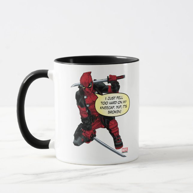 Deadpool Kneeling With Swords Mug (Left)
