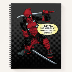 Deadpool Kneeling With Swords Notebook