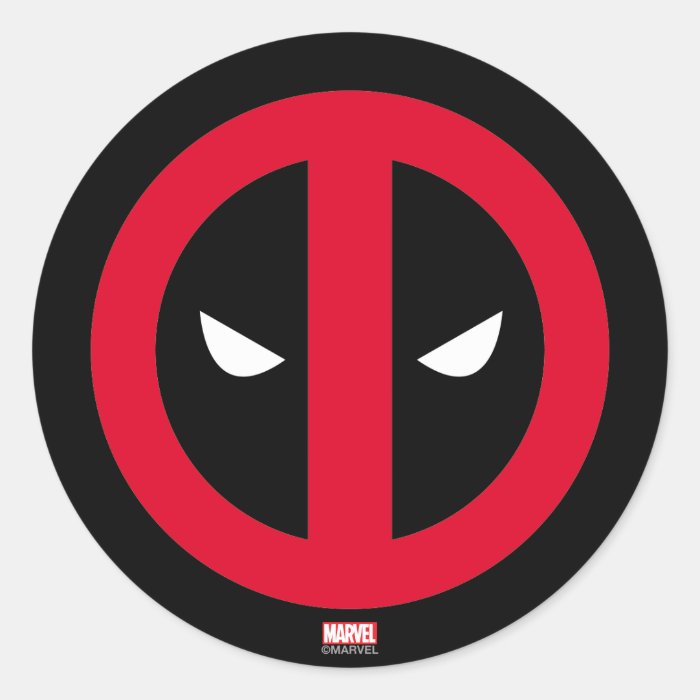 Deadpool Logo Classic Round Sticker | Zazzle