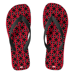 Deadpool Logo Flip Flops