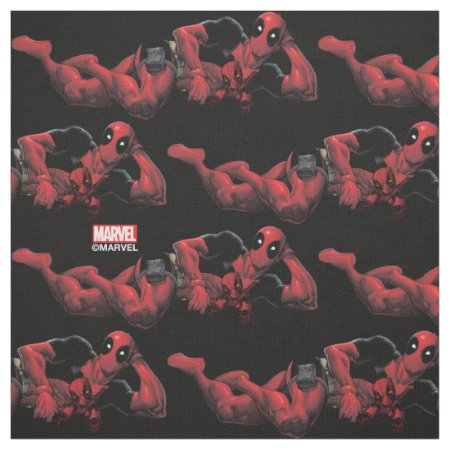 Deadpool Lying Down With Toy Fabric