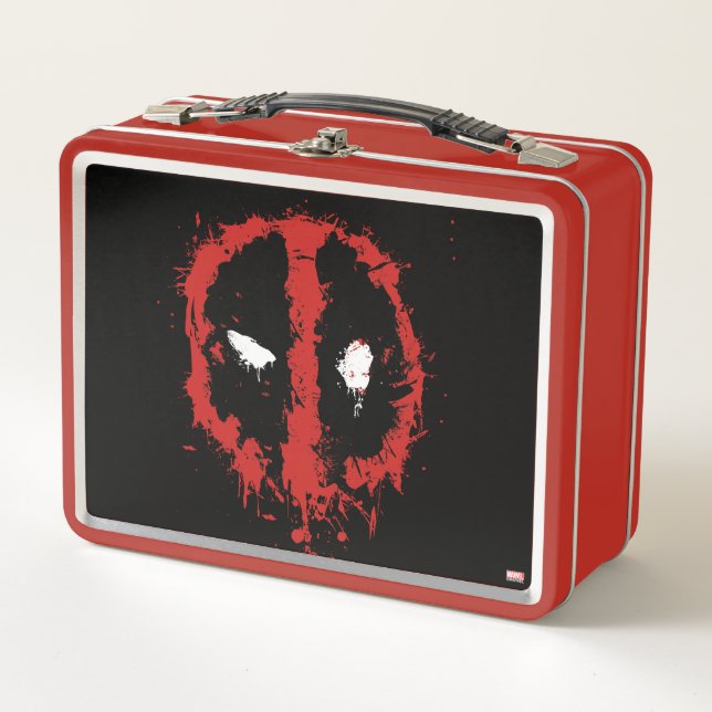 Deadpool Paint Splatter Logo Adult Lunchbox (Front)
