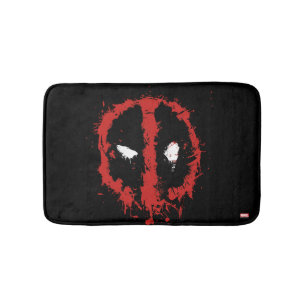 Deadpool Paint Splatter Logo Bath Mat