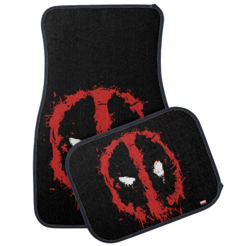 Deadpool Paint Splatter Logo Car Mat