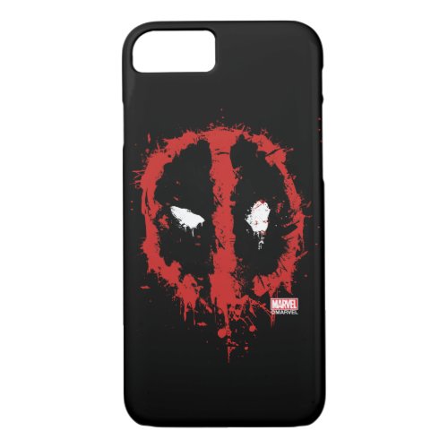 Deadpool Paint Splatter Logo iPhone 87 Case