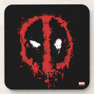 Deadpool Paint Splatter Logo Coaster
