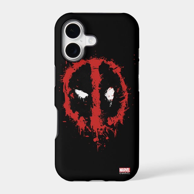Deadpool Paint Splatter Logo Iphone Case (Back)