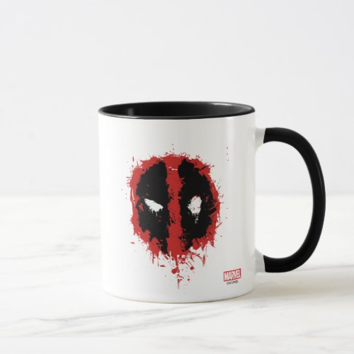 Deadpool Paint Splatter Logo Mug