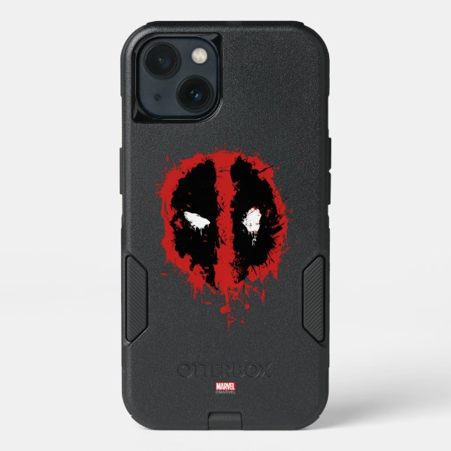 Deadpool Paint Splatter Logo Otterbox iPhone Case (Back)