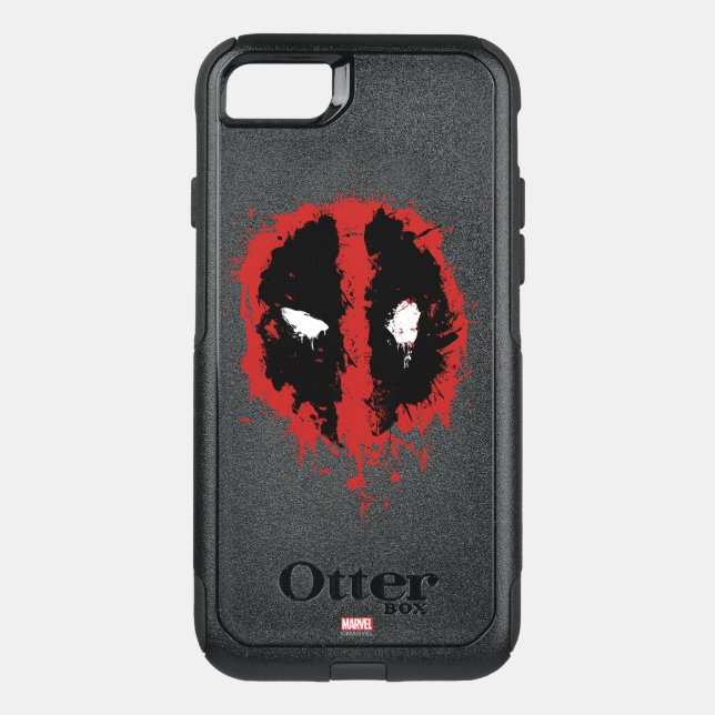 Deadpool Paint Splatter Logo Otterbox iPhone Case (Back)