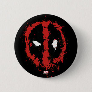 Deadpool Paint Splatter Logo Pinback Button