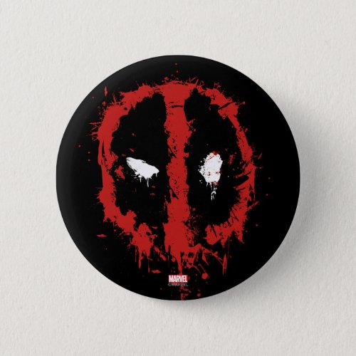 Deadpool Paint Splatter Logo Pinback Button