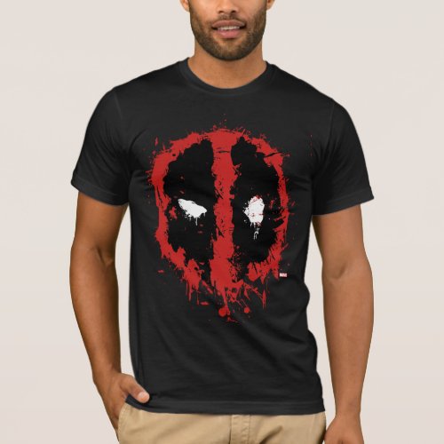 Deadpool Paint Splatter Logo T_Shirt