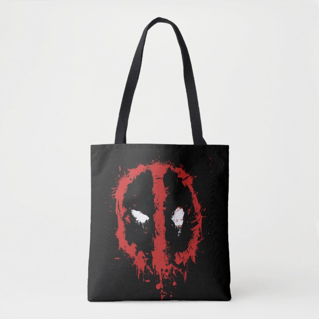 Deadpool Paint Splatter Logo Tote Bag (Front)