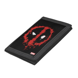 Deadpool Paint Splatter Logo Trifold Wallet