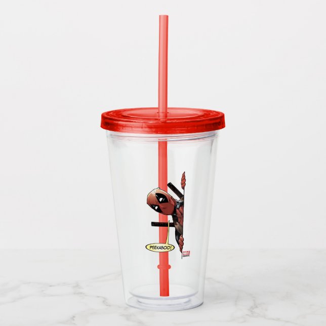 Deadpool Peekaboo Acrylic Tumbler (Front)