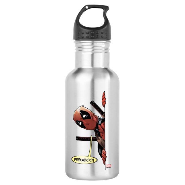 Deadpool Peekaboo Stainless Steel Water Bottle (Front)