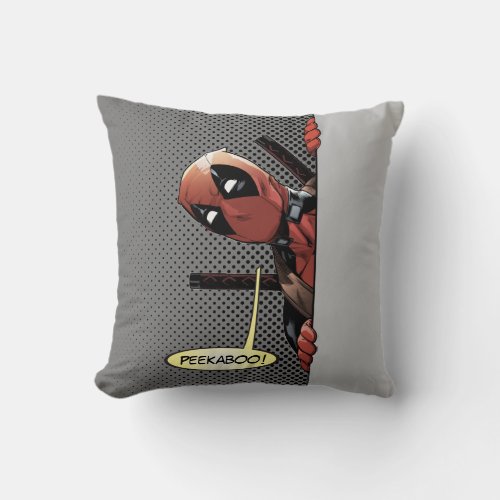 Deadpool Peekaboo Throw Pillow