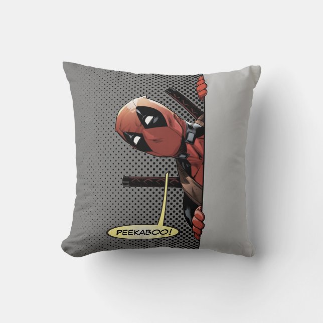 Deadpool Peekaboo Throw Pillow (Front)