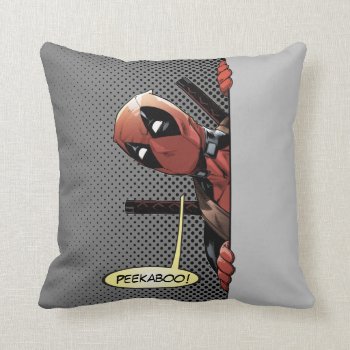 Deadpool Peekaboo Throw Pillow by deadpool at Zazzle