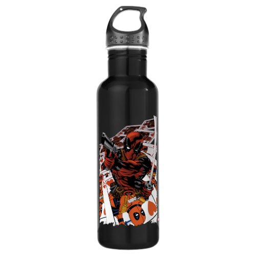 Deadpool Playing Cards Stainless Steel Water Bottle