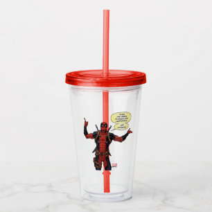 Deadpool Pointing Character Art Acrylic Tumbler