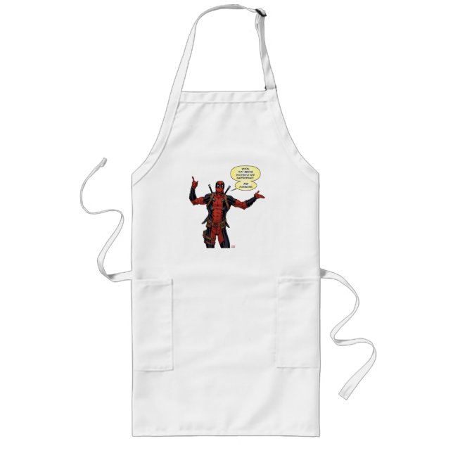 Deadpool Pointing Character Art Long Apron (Front)