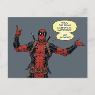 Deadpool Pointing Character Art Postcard