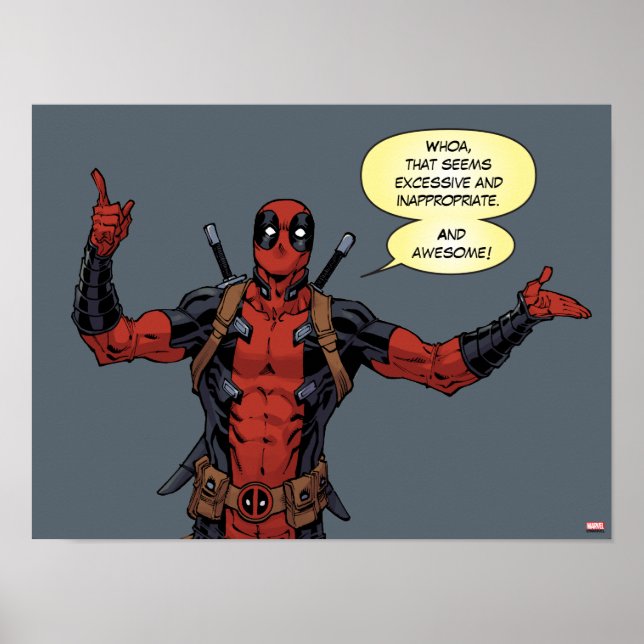 Deadpool Pointing Character Art Poster (Front)