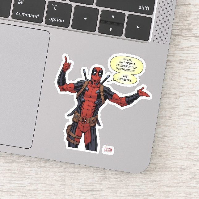 Deadpool Pointing Character Art Sticker (Detail)