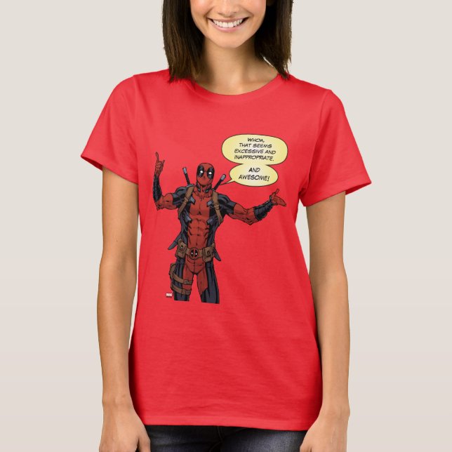Deadpool Pointing Character Art T-Shirt (Front)