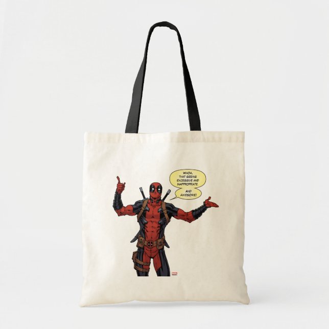 Deadpool Pointing Character Art Tote Bag (Front)